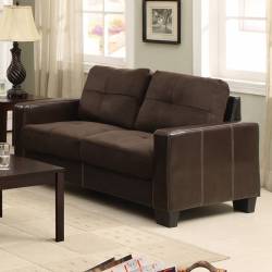 LAVERNE LOVE SEAT IN CHOCOLATE